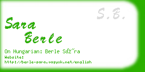 sara berle business card